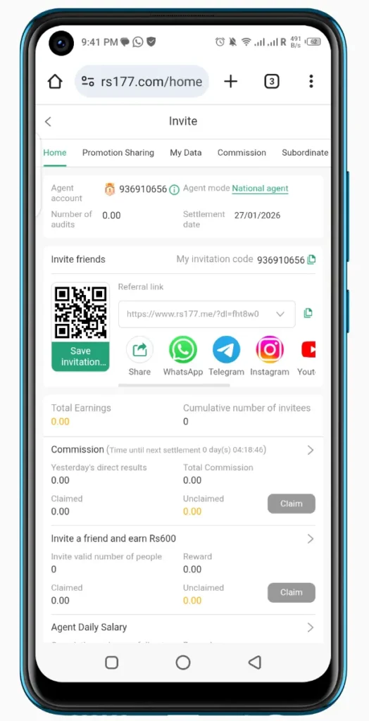 RS177 APK referral program