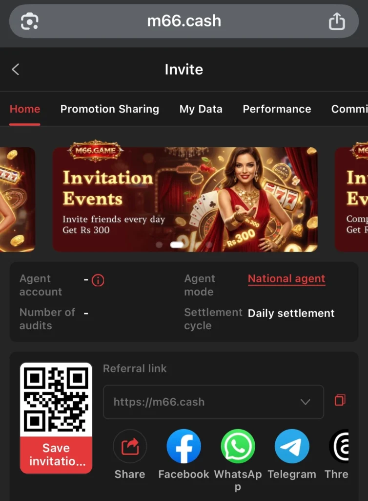 referral program in m66 apk