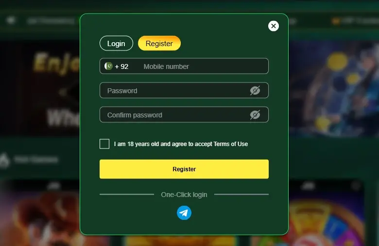 pkrone signup interface