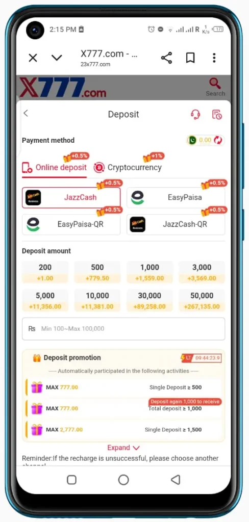 x777 game apk deposit