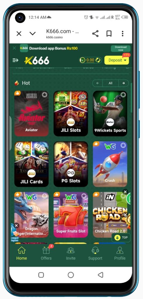 screenshot featuring games in k666 game apk