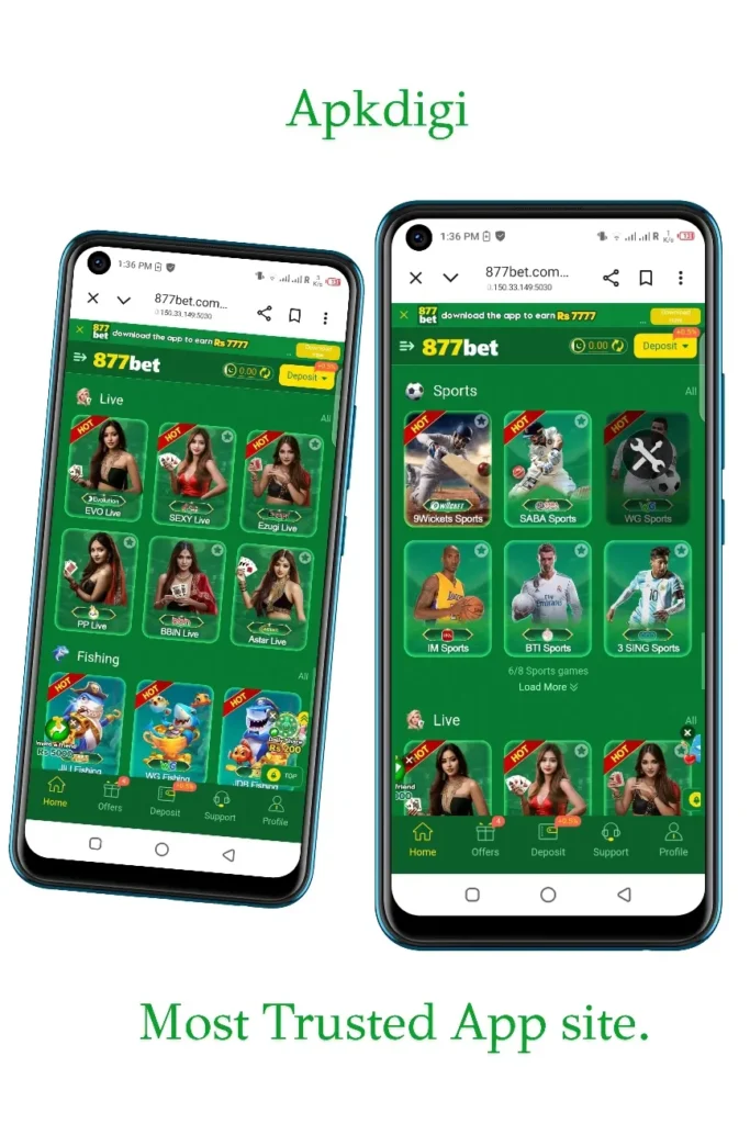 877Bet game library with multiple game categories