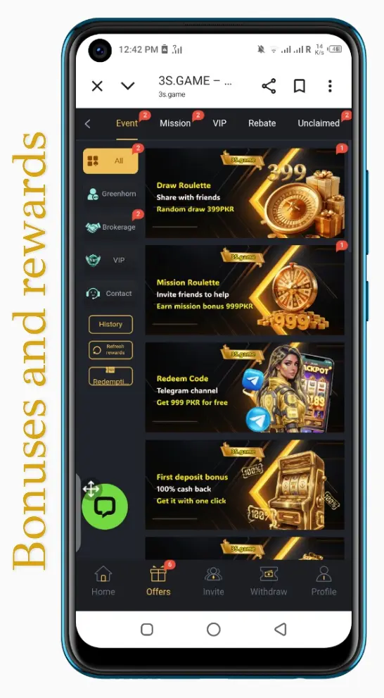 3s game daily bonuses and rewards