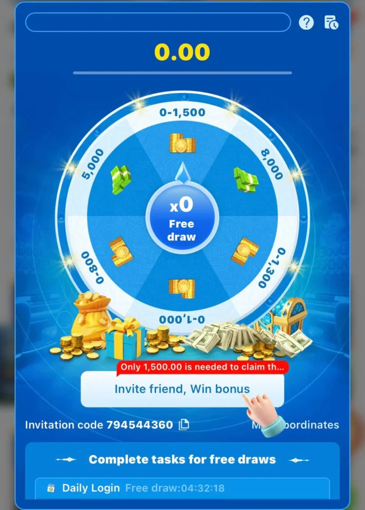 1jj.com invite and referral rewards and free spin
