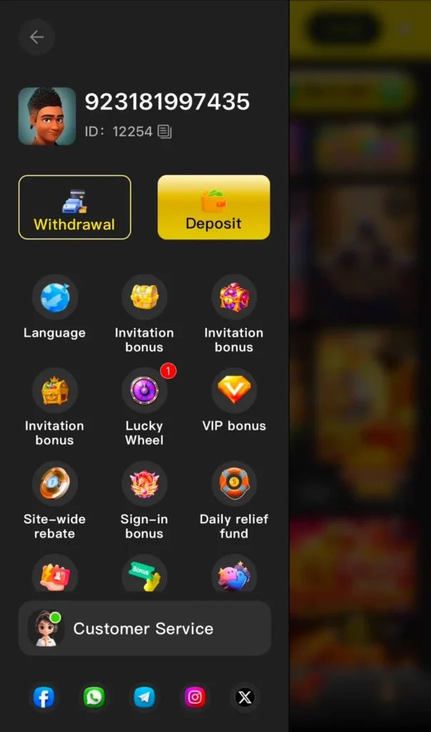 main dashboard of 3R3R.COM app