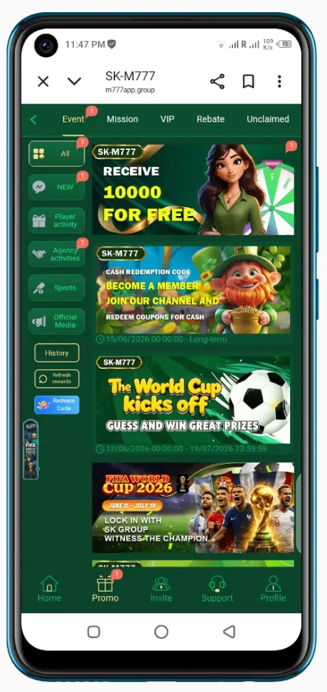 skm777 apk rewards and bonuses interface