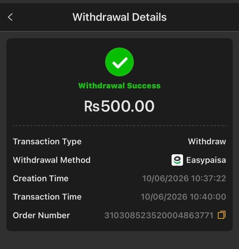 TY777 Earnings Withdraw