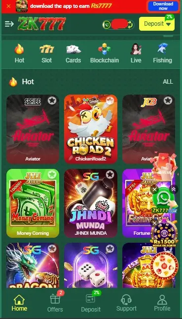 ZK777 game categories overview