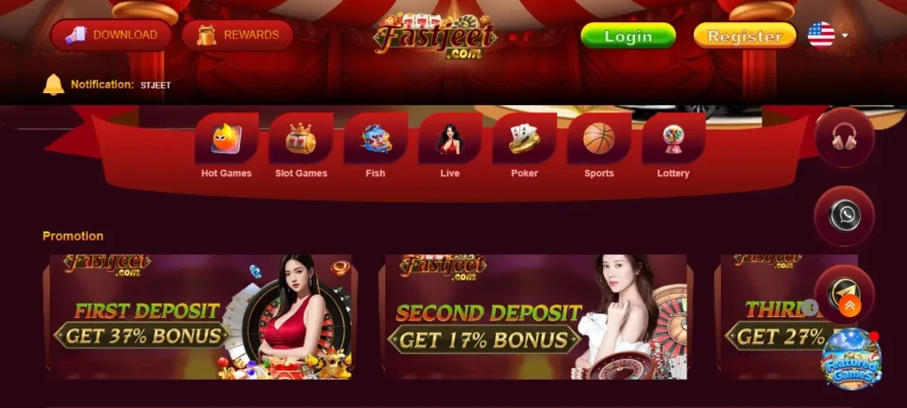 FASTJEET MAIN DASHBOARD 
