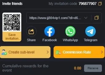 JJ804 Game Referral Program and Share Link