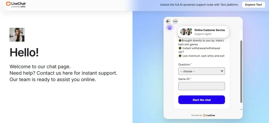 customer support in k2 game 