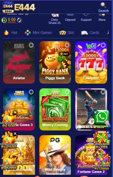 games in e444 app