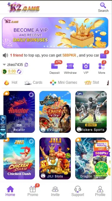 games in k2 game app